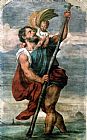 Titian Canvas Paintings - Saint Christopher
